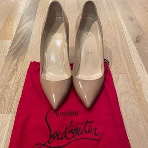 Christian Louboutin Pigalle 85 Nude Patent Leather